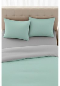 Resim Lastikli Çarşaflı Yeşil Nevresim Takımı Çift Kişilik Yeşil 