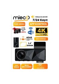 Resim Mieco A11 Wifi/ 4k Uhd/ 150 Ultra Geniş Açı/ Gps/ Adas/ Ön+arka Araç Kamerası 