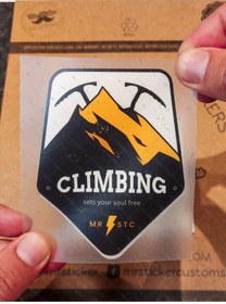 Resim Bay Etiket Hbg65 Tirmanis Ruhunu Ozgur Birak Yazili Etiket 