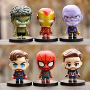 Resim 6 adet Marvel The Avengers Serisi Figürleri PVC Malzeme Benzersiz Görünüm Hediye Seçimi Tatil Hediyeleri Koleksiyonluk Ev Dekoru ve Daha Fazlası için Uygun 