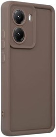 Resim Xiaomi Poco X7 Pro Kılıf Viera Silikon Kapak + Kablo Koruma Kahverengi 