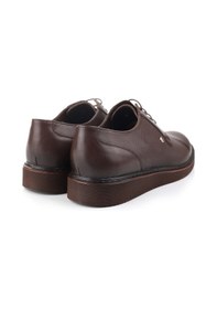 Resim Nevzat Öge 1005 Hakiki Deri Bağcıklı Hafif Taban Klasik Erkek Ayakkabı Kahve 