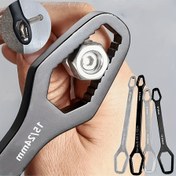 Resim Kendinden Sıkışan Mekanizmalı Ayarlanabilir T Şeklinde Anahtar, 3-17mm Somun Boyutları için Çift Başlı Tasarım, Dayanıklı Krom Vanadyum Çelik, Arabalar ve Evler için Taşınabilir El Aleti, Somun Sıkma Aracı | Çift Başlıklı Anahtar | Sağlam Yapı 