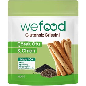 Resim WEFOOD Glutensiz Grissini Çörek Otu & Chia'lı 40g 