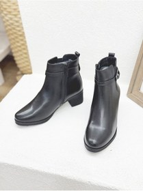 Resim 25k61351464 Yanı Toka Detaylı Hakiki Deri 6cm Topuklu Bot Kadın 001 