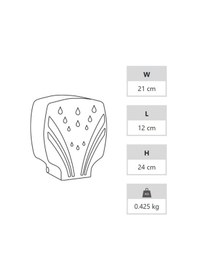 Resim Damla Mini Jumbo Tuvalet Kağıdı Dispenseri Beyaz 