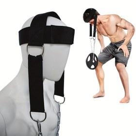 Resim Yetişkinler için Ağır Hizmet Tipi Ayarlanabilir Dirençli Boyun Eğitici - Siyah Baş ve Boyun Kas Gücü Eğitim Ekipmanı, Taşınabilir Ev Spor Salonu Boyun Egzersiz Cihazı, Fitness ve Rehabilitasyon için Kuvvetlendirme Ekipmanları | Ayarlanabilir Tasarım | Dayanıklı Yapı, Spor Aksesuarları 