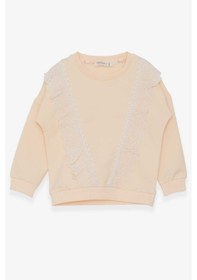 Resim Breeze Kız Çocuk Sweatshirt Güpürlü 1.5-5 Yaş, Krem 