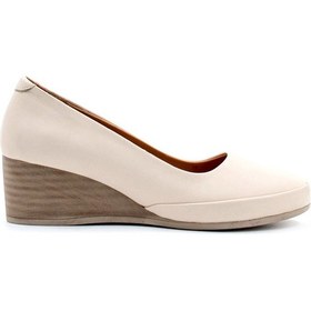 Resim Hakiki Deri Kadın Dolgu Topuk Ayakkabı 411za291 001 