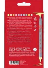 Resim Faber-Castell Çift Uçlu Keçeli Kalem 10'lu Pastel, Su Bazlı Yıkanabilir,Ergonomik Gövde 