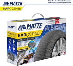 Resim Matte Lastik Kar Çorabı Kar Zinciri Muadili Yüksek Kalite Tekstil Kar Zinciri Extra Pro Series (XX-Large) 