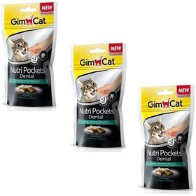 Resim GimCat Nutri Pockets Dental Kedi Ödülü 3 x 60 G 