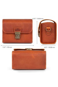 Resim OttoAngelino Camel Gerçek Deri Kamera Çantası MG1722 