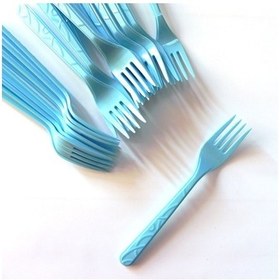 Resim Plastik Çatal Mavi Renk 25 Adet 