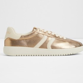 Resim Aldo CHICSNEAKER - Kadın Sarı Hakiki Deri Bağcıklı Sneaker 