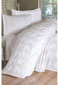 Resim Çeyiz Diyarı Seher 10 Parça Çeyiz Seti Krem Krem 