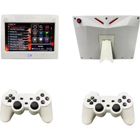 Resim Pandora 10inç Hd Lcd Ekranlı 20000 Oyunlu Kablosuz Çift Kol Retro Arcade Şarjlı Oyun Konsolu 