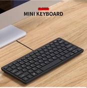 Resim Geeksen Mini Klavye 78 Tuşlu Mini Klavye Usb İle Çalışan Kablolu Klavye Çikolata Klavye Taşınabilir O Siyah 