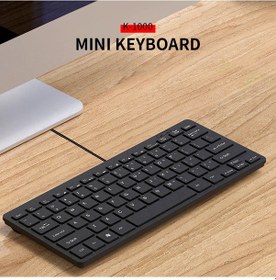 Resim Geeksen Mini Klavye 78 Tuşlu Mini Klavye Usb İle Çalışan Kablolu Klavye Çikolata Klavye Taşınabilir O Siyah 
