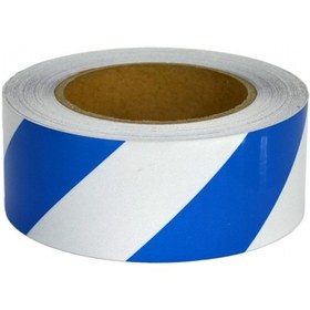 Resim Temiz Pazar 5CM x 5M Fosforlu Çapraz Bant Beyaz Mavi 