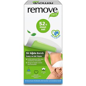 Resim Remove Care Maxi Set İnatçı ve Sık Tüyler Sir Ağda Bandı 52'li - Gratis 