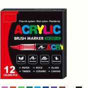 Resim Akrilik Fırça Markörleri: 36 Renk - Ücretsiz Mürekkep Sistemi, Zengin Renkler, Esnek Uçlar - Kağıt, Kaya, Cam, Ahşap, Seramik, Kanvas için Uygun - DIY El Sanatları, Sanat Projeleri ve Festivaller için Mükemmel 