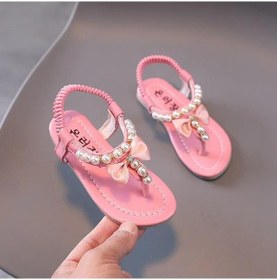 Resim Pembe Yaz Kızlar Ayakkabı Boncuk Daireler Fling Prenses Ayakkabı Bebek Dans Ayakkabıları Çocuk Sandaletleri Çocuk Düğün Ayakkabı Pembe 