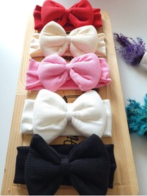 Resim SeherBebeButik Kız Çocuk & Bebek Kaşkorse Fiyonklu Bandana 5'li Set 