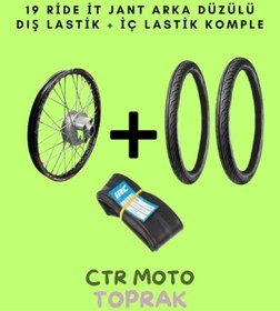 Resim 19 Ride It Arka Jant Seti Hazır Düzülü Komple Dış Lastik + İç Lastik Takımı 