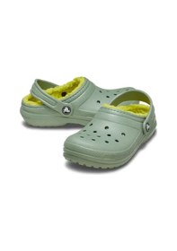 Resim Crocs Classic Lined Clog Kids Çocuk Yeşil Terlik 207010-308 Yeşil 
