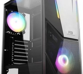 Resim PowerBoost VK-P3303B 500w USB 3.0 ATX, ARGB Fan ve Stirp siyah Kasa VK-P3303B-500 