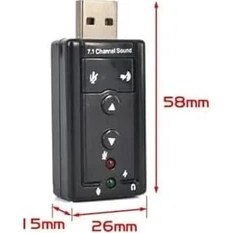 Resim Daisy Home 7.1 USB Ses Adaptörü, Harici Ses Kartı, Pc ve Dizüstü Bilgisayar Için 3D USB Ses Adaptörü, 