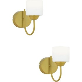 Resim Esila Gold Boyalı Tekli Duvar Lambası 2'li Aplik Seti Altın 