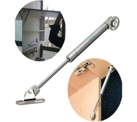 Resim 2 Adet Dolap Kapak Pistonu Mutfak Dolabı Kapağı Gazlı Amortisörlü Piston 100N / 25CM - Gri Renk 