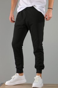 Resim BAYMODA Unisex Siyah Paçası Lastikli Eşofman Altı 