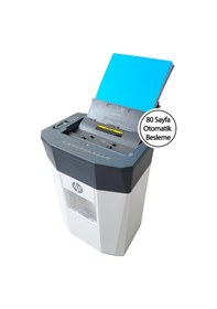 Resim Hp Oneshred Auto 80cc Otomatik Beslemeli Evrak İmha Makinesi-çapraz Kesim-4,3x12mm-15lt 