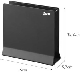 Resim Yamazaki 4499 Tower Slim dizüstü bilgisayar standı, siyah, çelik/silikon/polipropilen, minimalist tasarım, 16 x 5,7 x 15,2 cm (U x G x Y) 