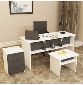 Resim KALENDER DEKOR MERKÜR-1-2-3 OFİS BÜRO MASASI TAKIMI MRK14 