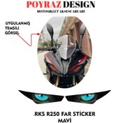 Resim Genel Markalar RKS R250 UYUMLU FAR KAPLAMA STİCKER MAVİ 2023/24 