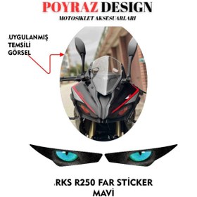 Resim Genel Markalar RKS R250 UYUMLU FAR KAPLAMA STİCKER MAVİ 2023/24 