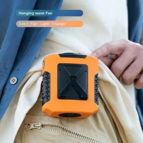 Resim 2 Renk Seçeneği, 8000mAh Kapasiteli Taşınabilir 3'ü 1 Arada Giysi Fanı, Dört Hız Ayarı, Boyun Askısı/Kemer Tasarımı, USB Şarj Edilebilir, ABS Malzeme, Dış Mekan/İç Mekan/Ofis Kullanımına Uygun 