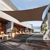 Resim Gazebo'lar, Verandalar ve Bahçe Tente için Kahverengi Yüksek Yoğunluklu Polietilen Gölgelik Kumaşı, Bakır Tokalı Sera Güneşlik Ağı 