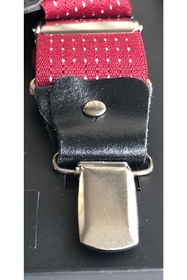 Resim Yage B0rd0 3,5 Cm Puantiyeli Pantolon Askısı 