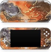 Resim TACKY DESIGN Turuncu Mermer Kaplama Nintendo Switch lite Cilt ile Uyumlu, Soyut Cilt, Switch lite Çıkartmalarla Uyumlu, Vinil 3m Çıkartma, Tam Sarma Kapak 