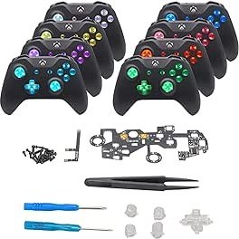 Resim LED Işık Kartı, XBOX ONE S Denetleyicisi için Çok İşlevli Çok Renkli LED Işık Düğmesi, Şeffaf d-pad, Thumbstick, Başlat, Dönüş ve ABXY Düğmeleri, XBOX ONE S için LED Işık Kiti içerir 