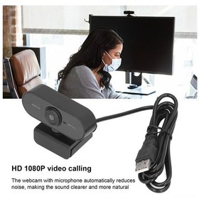 Resim Lemestar 1080p Hd Otomatik Odaklı Web Kamerası, Gürültü Azaltma Mikrofonlu, Video Konferans Ve Web Seminerleri İçin Uyumlu 