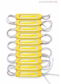 Resim 12v 2w Cob Modül Led Parmak Led Araç Altı & Oto Iç Aydınlatma 10'lu Paket Sarı 