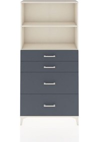 Resim Arges Dolap 2 Raflı 4 Çekmeceli 88x30x182 Aytaşı-antrasit Aytaşı 