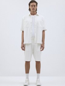 Resim Mavi - Kırık Beyaz Şort 0410166-70057 Beyaz 