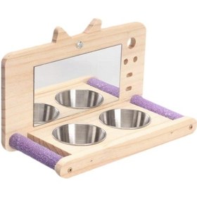 Resim Suntek Besleme Kaplı Kuş Papağan Tüneği Kakadular Için Oyuncak 